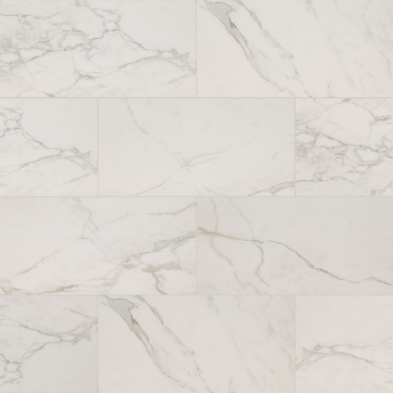 Palazza 12 in. x 24 in. Porcelain Marble Look Floor and Wall Tile, Solaz