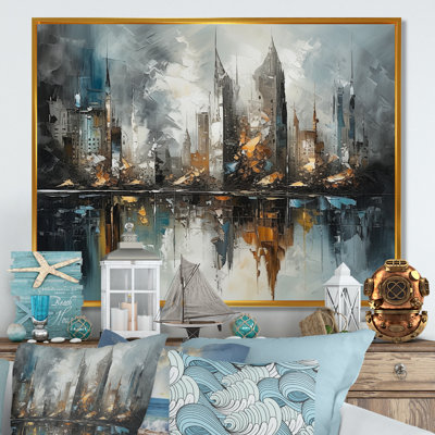 Abstract City Skyline4 - Décoration murale ville