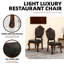 Chaise en bois d'hévéa classique avec coussin en cuir - assise robuste et confortable