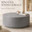 36" Modern Fiberstone Coffee Table - Round Stone Accent Center Table - All-Weather Indoor Outdoor Wide Patio Table-100198732