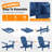 Outdoor Adirondack Chair with Cup Holder All-Weather HIPS Patio Chairs for Lawn, Garden, Fire Pit, Backyard-928513340