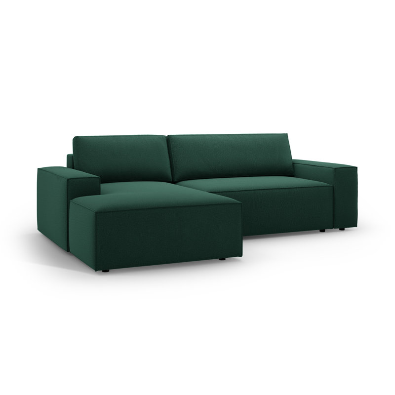 Alisbha 3 Seater Sofa Bed, Left-Hand Facing, Green