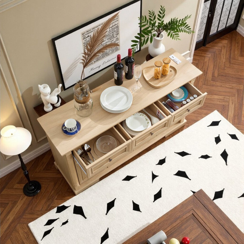 Buffet spacieux de style campagnard - Rangement robuste et design multifonctionnel, Brun