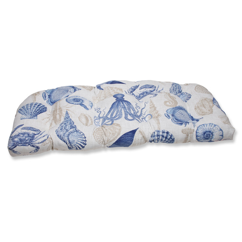Ealy Outdoor 5'' Loveseat Cushion, Marine