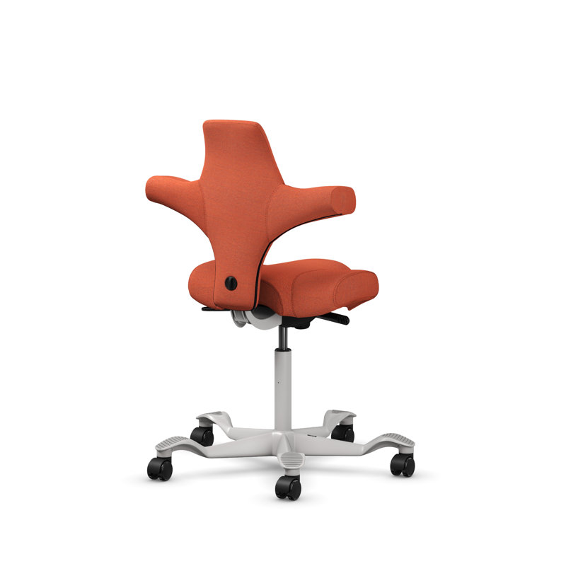 HÅG Capisco Adjustable Standard Height Chair, Burnt Red, Silver, Standard 