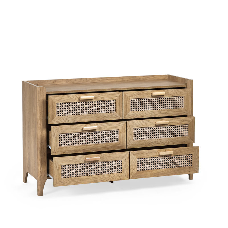 Albelo 120cm W 6 - Drawer Chest of Drawers, Brown