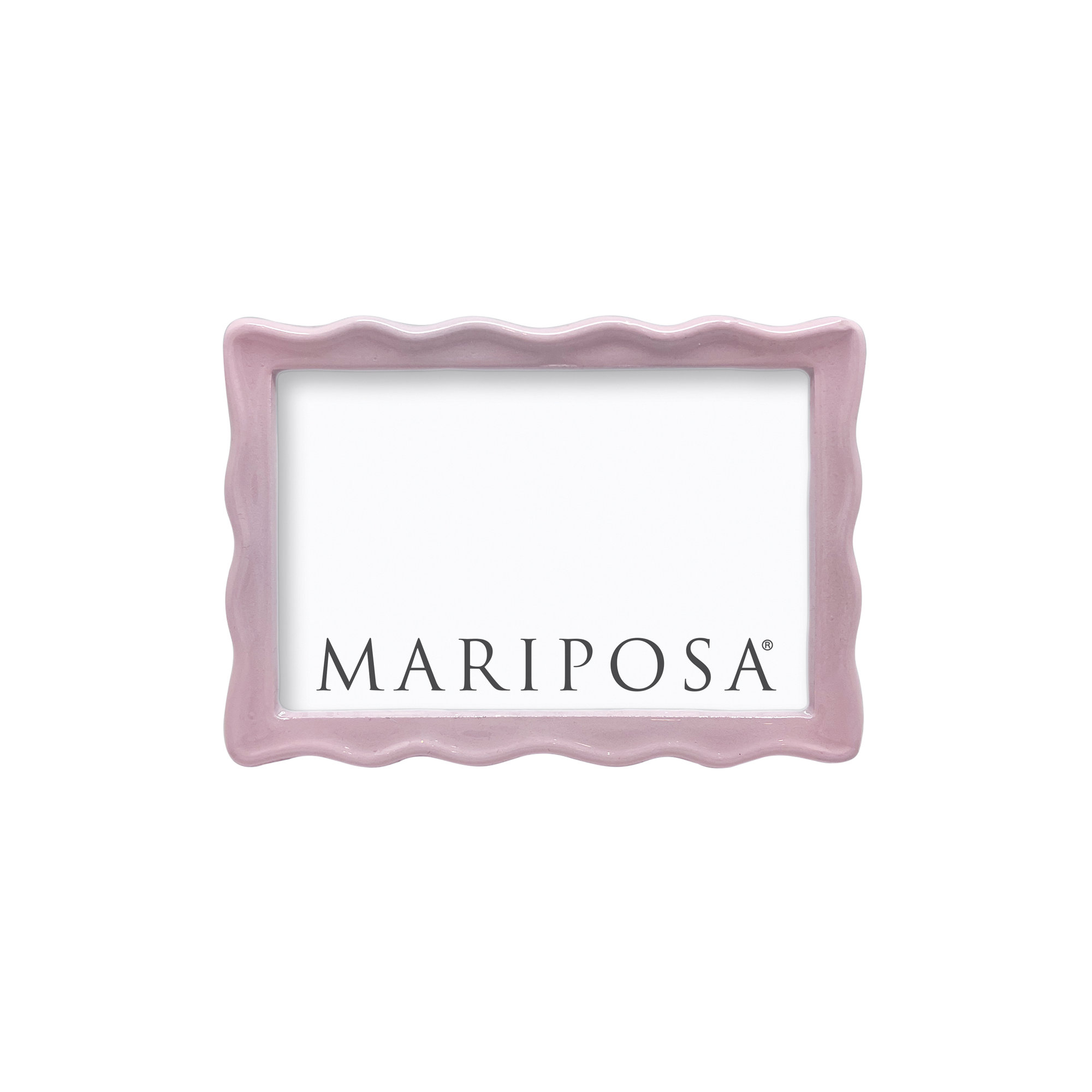 Mariposa Wavy Metal Picture Frame Collection, 4" W x 6" H, Pink
