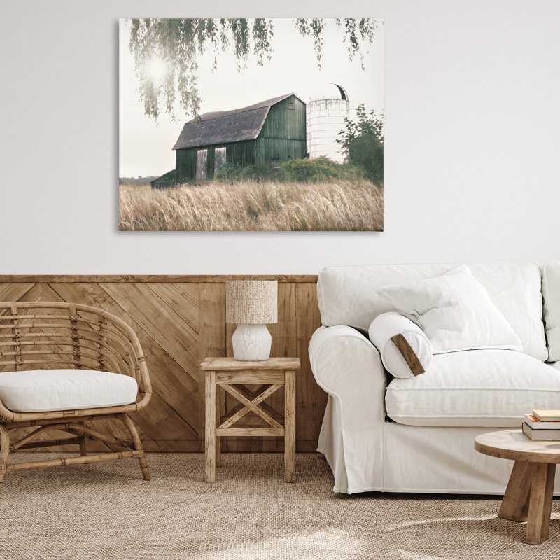 «Green Rustic Barn» par Lori Deiter, H 36 po x l 48 po