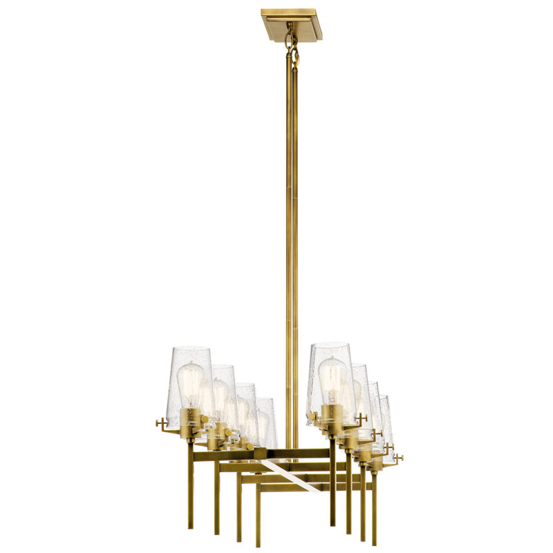 Tompkins 8 - Light Kitchen Island Pendant, Natural Brass