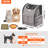 Rolling Pet Carrier Backpack With Removable Wheels For Under 18LBS, Large Soft Sided Wheeled Dog Carrier Cat Travel Carrier Airline Approved For Small Dogs And Medium Cats With Upgraded Wheels