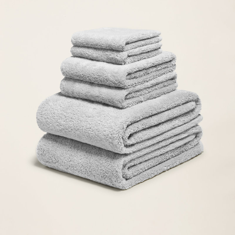 Serviettes en coton australien Ultraplush, Crépuscule / blanc, Essuie-mains (ensemble de 2)
