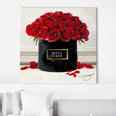 «Belle Fleur Red Roses (Square)» par By Jodi - impression