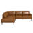 Corbin Left-Facing Tan Leather Sectional Sofa