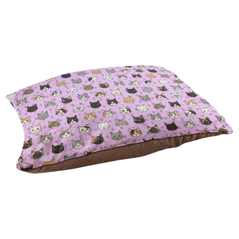 Coussin de créateur de lit pour chat kitty Campion, L 52 po x l 42 po, Violet