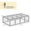 Rabbit Run with Wire Mesh 181 x 100 x 48 cm Grey