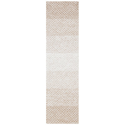 Micro-Loop Hand Tufted Wool And Cotton Geometric Rug