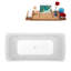 1580mm x 749.3mm Freestanding Soaking Acrylic Bathtub-113023838