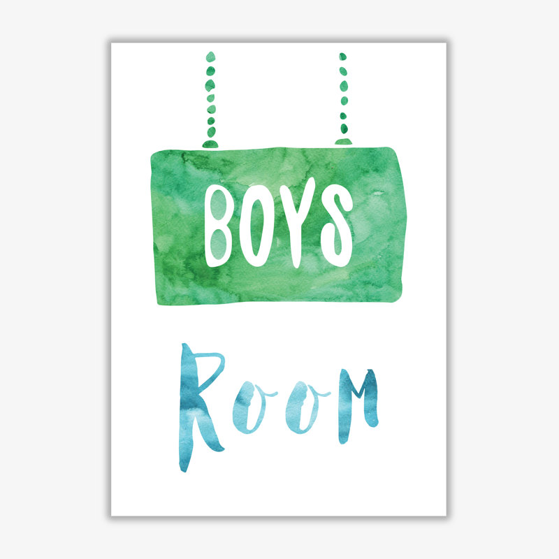 Boys Room - Painting, No Frame, 30 cm H x 21 cm W x 1 cm D
