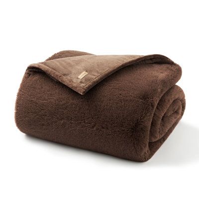 Chinchilla Faux Fur Throw Blanket