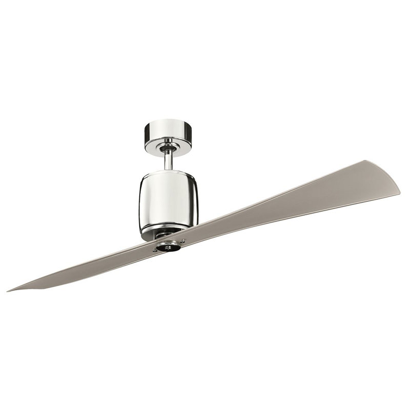Armadeo 60cm Ceiling Fan, Clear Champagne, Polished Nickel