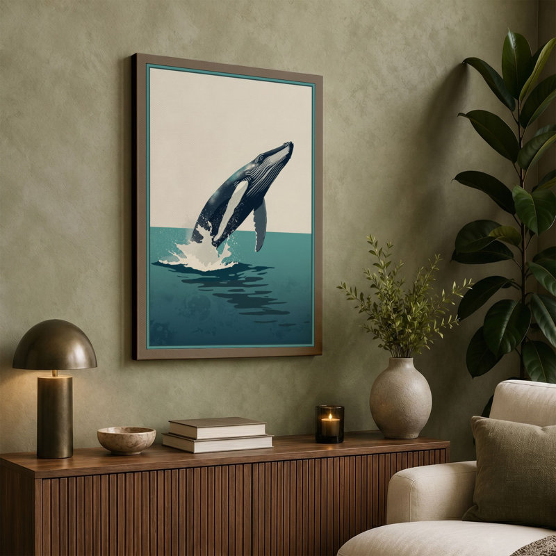 Print, 36x24 - 91.4 x 61.0 cm, Teal Border