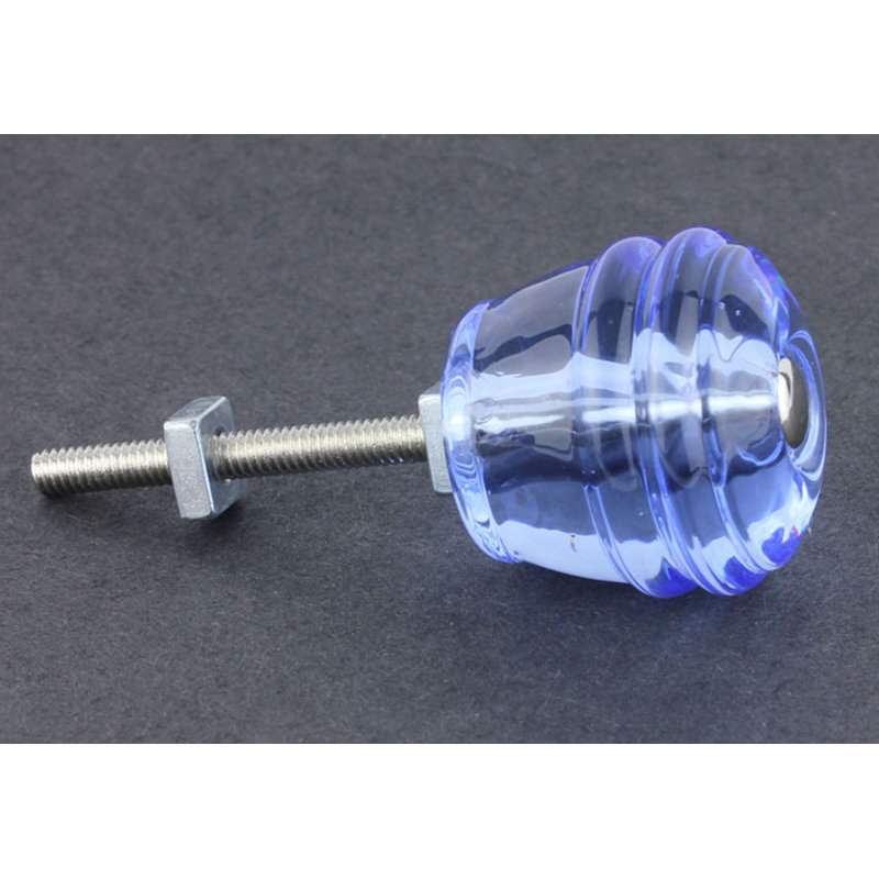 (5 Pack) 1-1/8 inch Barrel Knob (Jadeite), Ice Blue