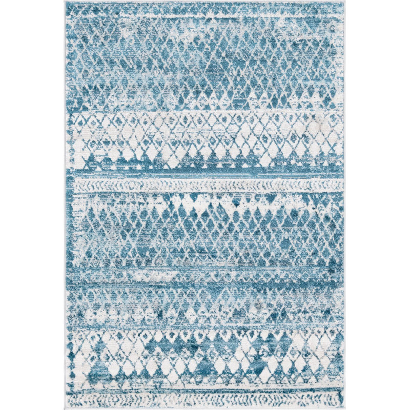 Geometric Indoor Rug, Rectangle 4'1" x 6'1"