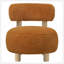 Chaise d'appoint chic avec dossier incurvé pour des espaces élégants-416505926