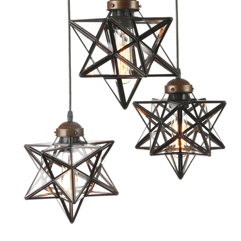 Moravian 3 - Light Brown Pool Table Lights Pendant