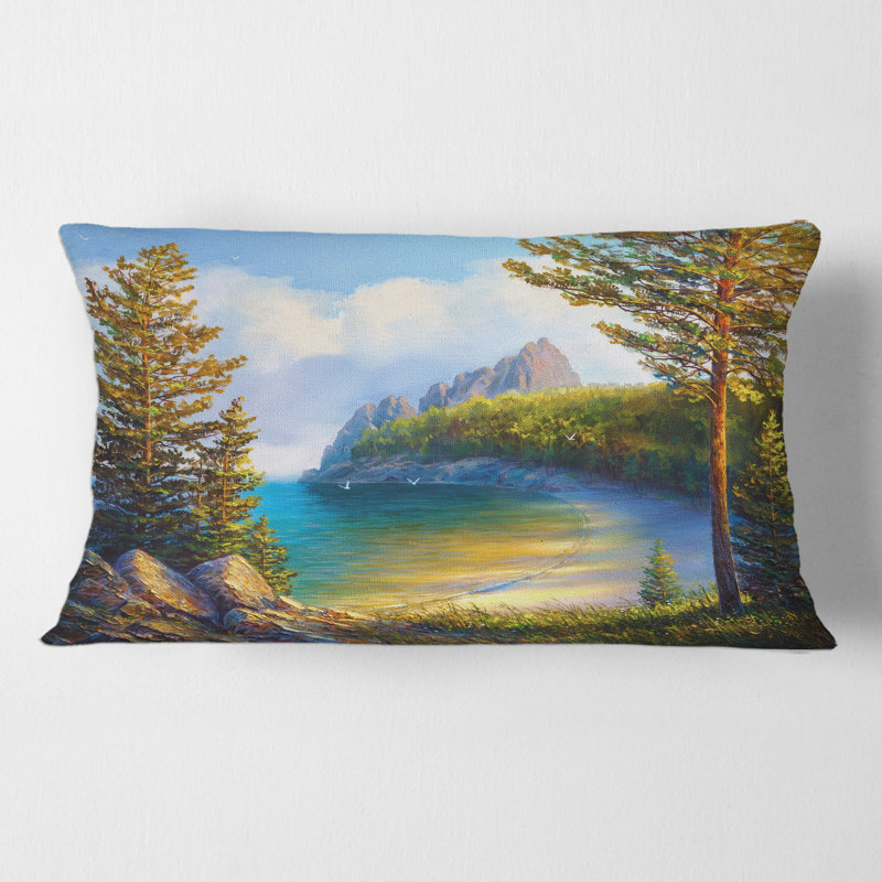 Housse et insert de coussin rectangulaire Morning Sun by the Wild Beach