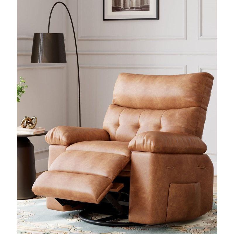 Fauteuils inclinables surdimensionnés avec massage et chaleur, Brun