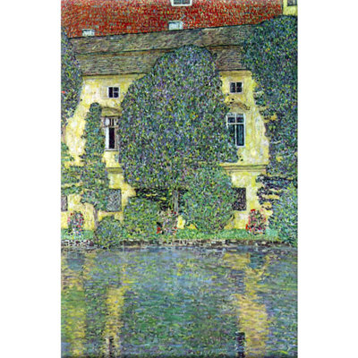 «Castle at the Attersee on Canvas», reproduction d'art sur toile tendue
