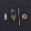 Ensemble d'abat-jour chandelier rétro en métal vieilli-129600861-132282810