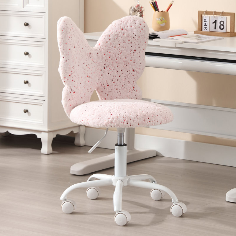 Aafia Kids 19.75" Adjustable Height Desk or Activity Chair, Pink