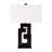 Modern Neutral Wood, 27"H Geometric Black Table Lamp - 18" x 10" x 27"