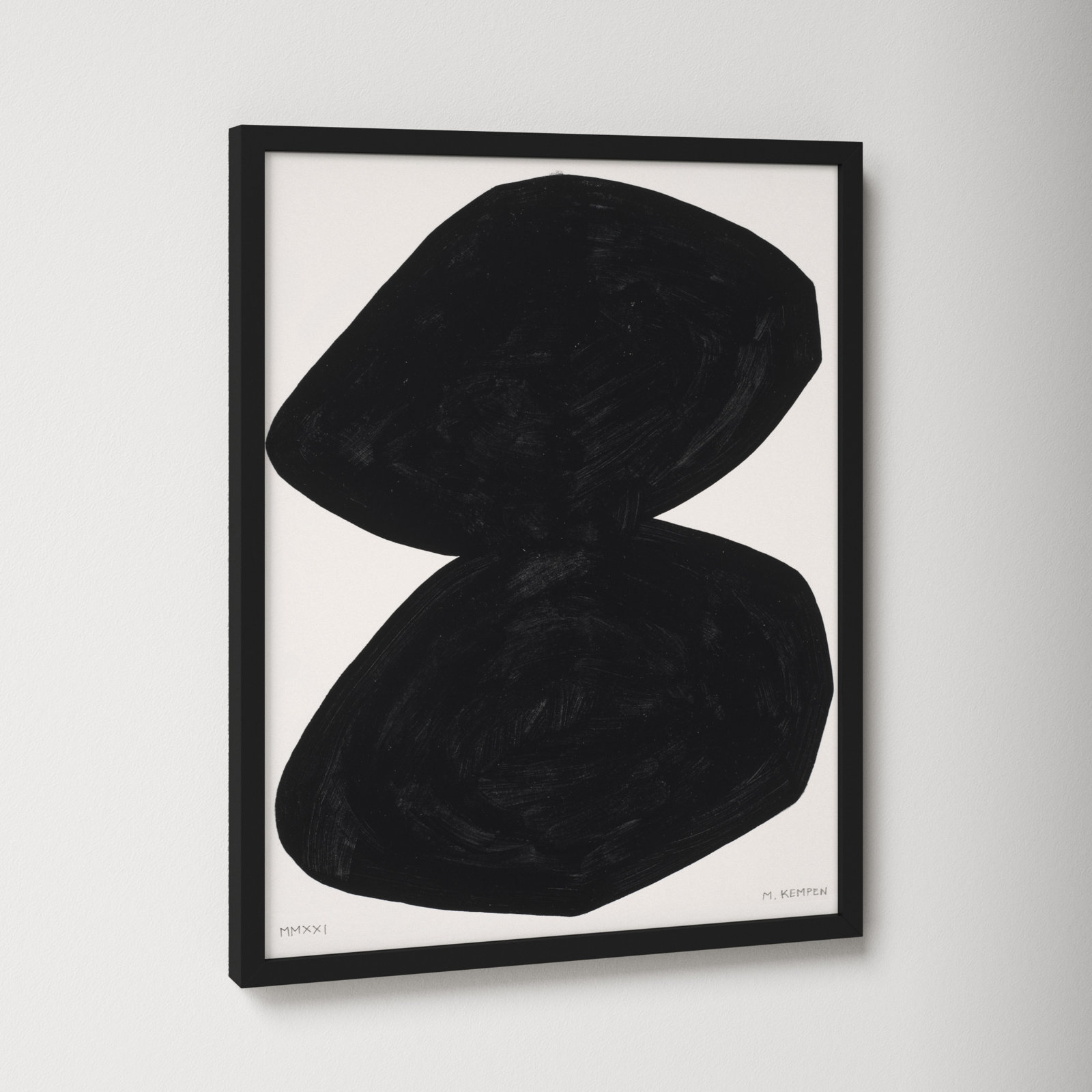 Module On White 2 by Michael Kempen, Black, 20" H x 16" W x 1.25" D