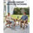 Folding Adirondack Rocking Chair with Retractable Ottoman, All-Weather HDPE Outdoor Rocking Chair, Wooden Textured with Cup Holder for patios, Decks, Gardens, fire pits-1293986230