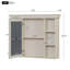 Armoire à pharmacie murale moderne avec porte miroir et 6 tablettes ouvertes Modern-754314019-754449990