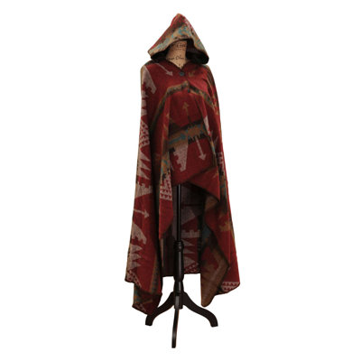 Wooded River Yellowstone - Hooded Throw - 72x48, Hooded Wool Blanket for Wildlife Lodge and Camping Trips