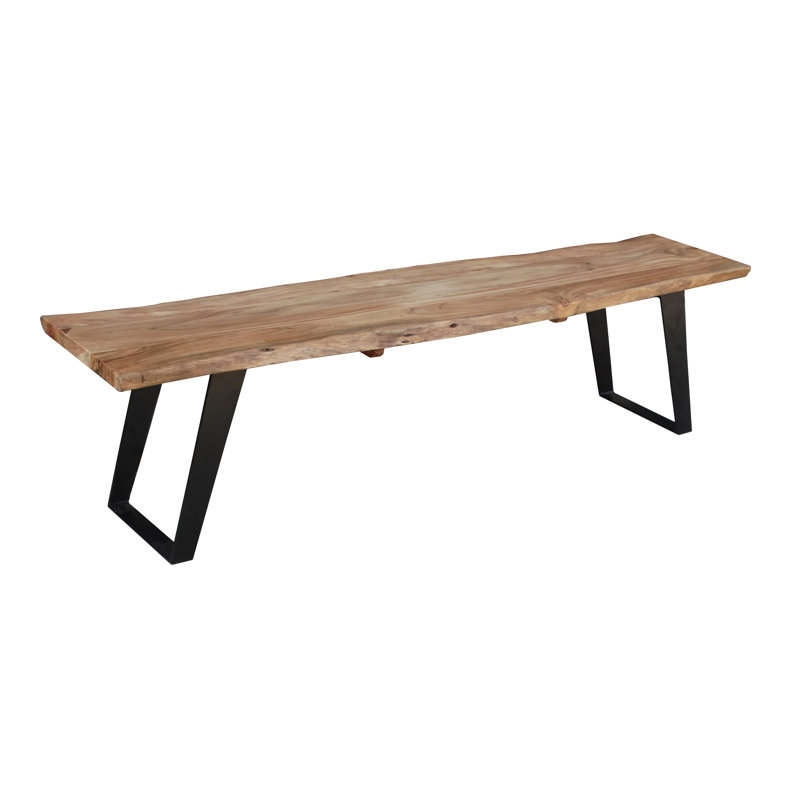 Odette Solid Wood Bench, 18" H x 69" W x 16" D