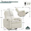 Fauteuil inclinable, oscillant et pivotant avec siège amovible et port USB Type-C de 36 po Reiby-773575111