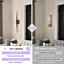 Applique murale moderne noire 23,62 po à DEL - intensité réglable 5 couleurs avec abat-jour en acrylique, câblé, pour la chambre à coucher, le couloir, le vestibule-615968754-615968752