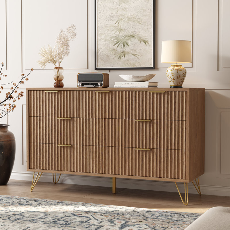 Commode 7 tiroirs Mordern, Brun