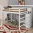 Jakema Full Size Loft Bed with Built-in Storage Wardrobe and Staircase-1011061231