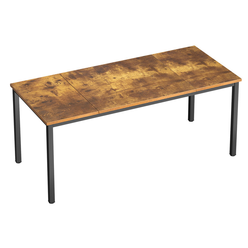 Pelaga Jahnna 70.9'' W Rectangle Writing Desk, 29.5" H x 70.9" W x 31.5" D, Brown