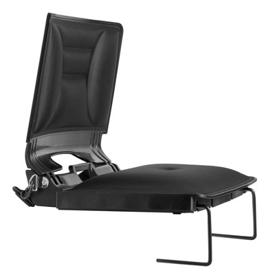 Siège de stade, fauteuil de gradin pliant avec dossier et coussin épais, siège de stade rembourré pour gradin avec sangle d'épaule, crochets, porte-gobelet, matériau en lycra, poche latérale, matériau en PP