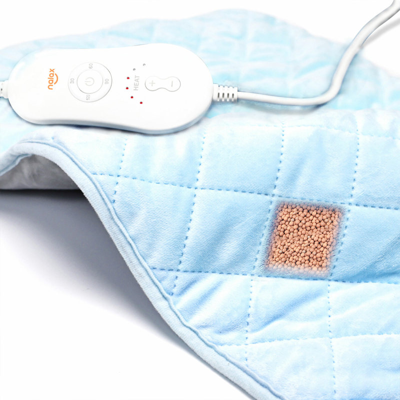 Nalax Electric Heating Throw, 12" W x 24" L, Light Blue