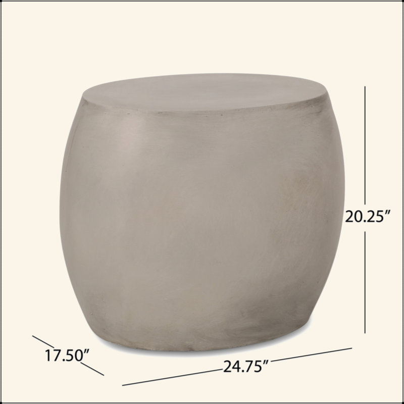 Charmante table d'appoint d'extérieur en béton léger pour des espaces élégants