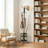 Modern Style Metal Coat Rack With Built-In Umbrella Holder And 12 Hooks; Can Also Store Bags And Hats; Versatile And Practical For Various Occasions.-1651682106