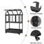 Mini serre portative en bois avec roues mobiles et jardin avec jardin et jardin-119193181